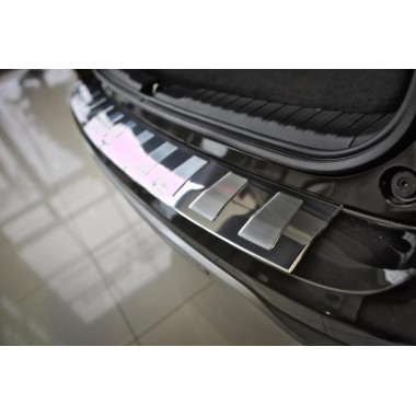 Накладка на задний бампер (полированная) Honda CR-V IV FL (2015-2017) бренд – Croni главное фото